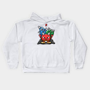 Angry Monster Character Kids Hoodie